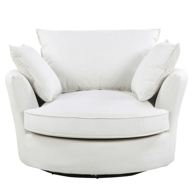 Barga Faux Leather Swivel Accent Chair
