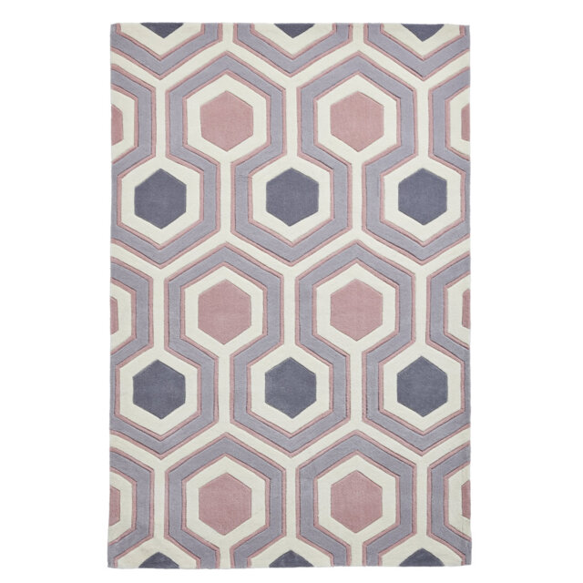 Evianna area rug Hand Tufted Rectangle Grey/Rose