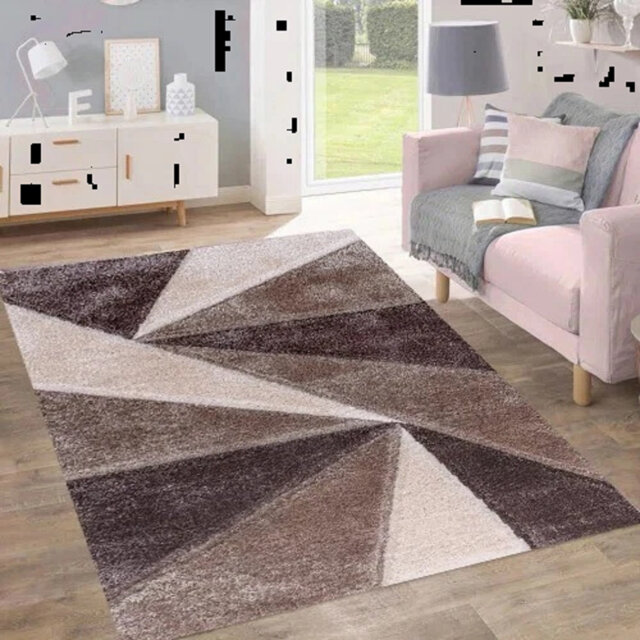 Soft Shaggy Rugs Modern Geometric Design Large Area Rugs For Living Room Bedroom Thick Fluffy Floor Mats Small Door Mat