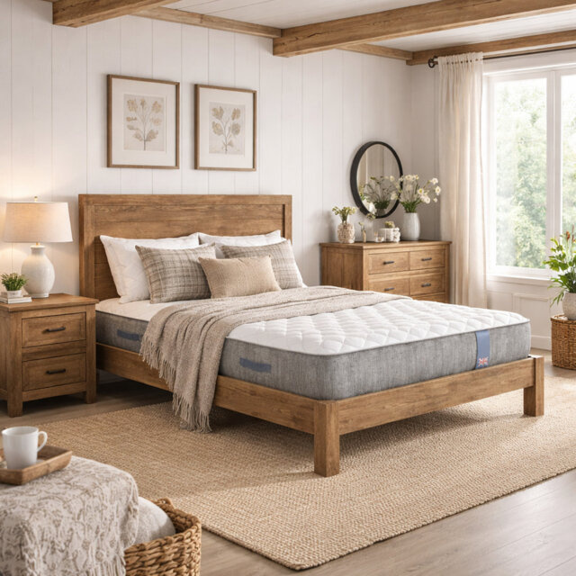 Medium Natural Wool Pocket Spring Eco Foam Hybrid Mattress