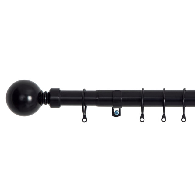 Nuha Adjustable 210cm to 120cm 2.8cm Single Curtain Pole