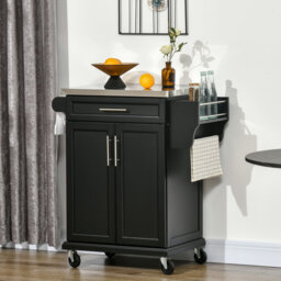 Millgrove Kitchen Trolley with Stainless Steel Top
