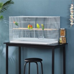 46cm Iron Flat Top Table Top Bird Cage with Perch