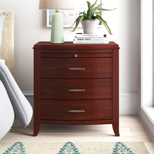 Louissaint 3 Drawer Bedside Table