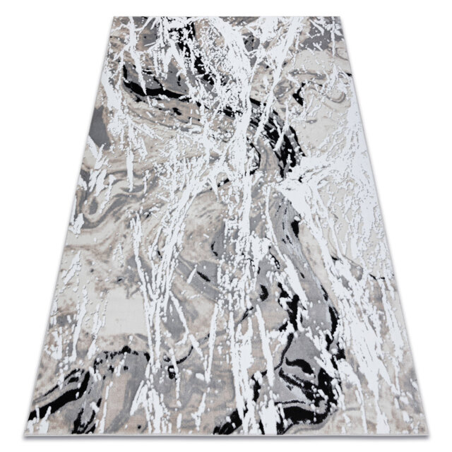 Modern rug GLOSS for living rooms, bedrooms, study, elegant, glamor, abstract beige / gray