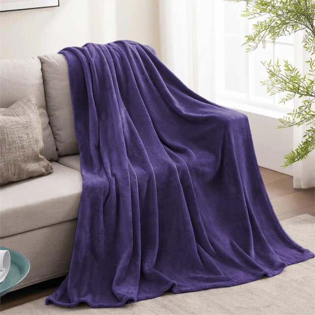 Ultra Soft Plush Faux Fur Reversible Fleece Blanket