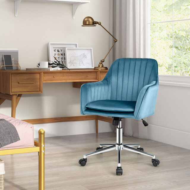 Home Office Chair Ergonomic Swivel Computer Desk Chair Leisure Vanity Armchair