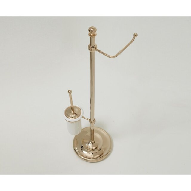 Freestanding Toilet Roll Holder with Toilet Brush