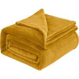 Aspire Homeware Ultra-Soft Hotel Quality Reversible Plain Weave Fleece Throw Blanket
