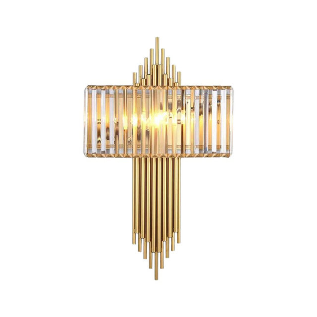 Veronica - Luxury Rectangular Gold Wall Light -Modern Gold Wall Lamp â Indoor Sconce for Home, Hotel & Restaurant-65cm