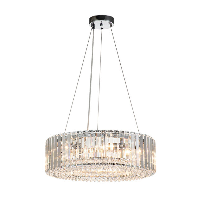 Abigeal 6 - Light Chandelier with Crystal Accents