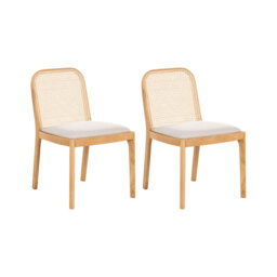 44cm H Polyester Upholstered Side Chair in Brown
