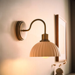 Akshayan Wall Light with Ribbed Dome Shade