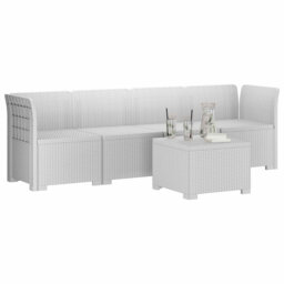 Garden Sofa Rattan Look PP Outdoor Sectional Modern Patio Seat Balcony