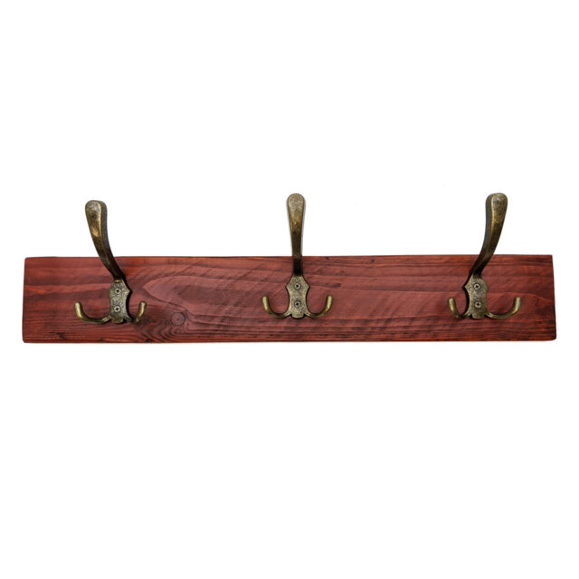 Stiltner Handmade Solid Wood 5 - Hook Wall Mounted Coat Rack