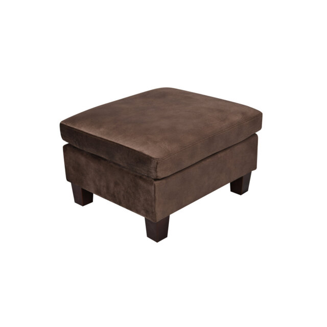 Athanas Velvet Square No Pattern Footstool Ottoman
