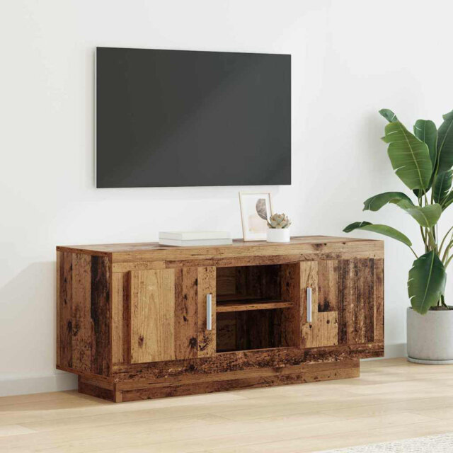TV Cabinet Artisan Oak 102 X 35 X 45 Cm Engineered Wood