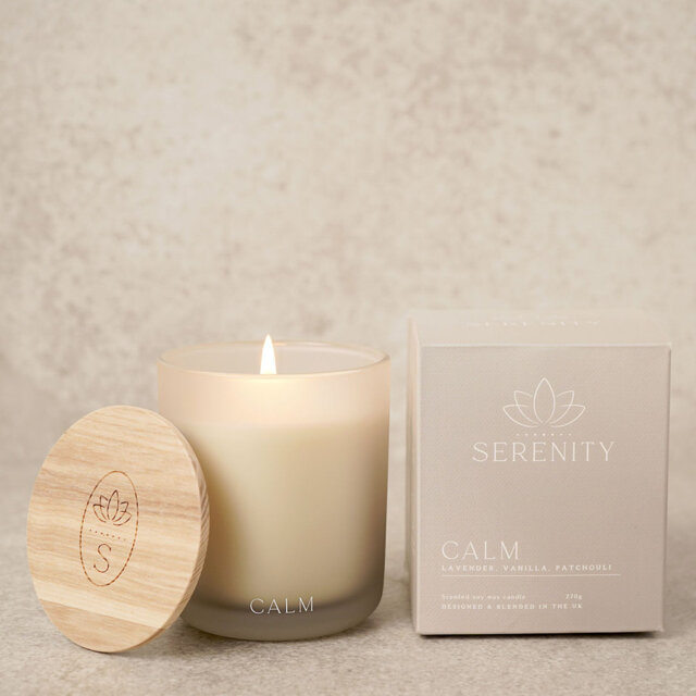 Scented Jar Candle with Glass Holder