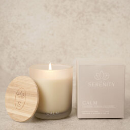 Scented Jar Candle with Glass Holder