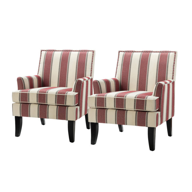 Fionc Lathan 70cm W Framhouse Armchair with Nail Head Trim