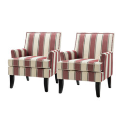 Fionc Lathan 70cm W Framhouse Armchair with Nail Head Trim