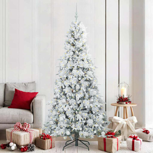 Artificial Hinged Christmas Tree Green PE and PVC