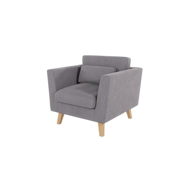 Armchair with Wooden Legs In Scandinavian Style