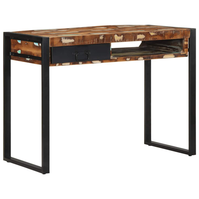 Borough Wharf Desk Multicolour 100X50x75 Cm Solid Wood Reclaimed