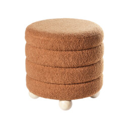 CHILLY 42cm Wide Round Pouf Ottoman
