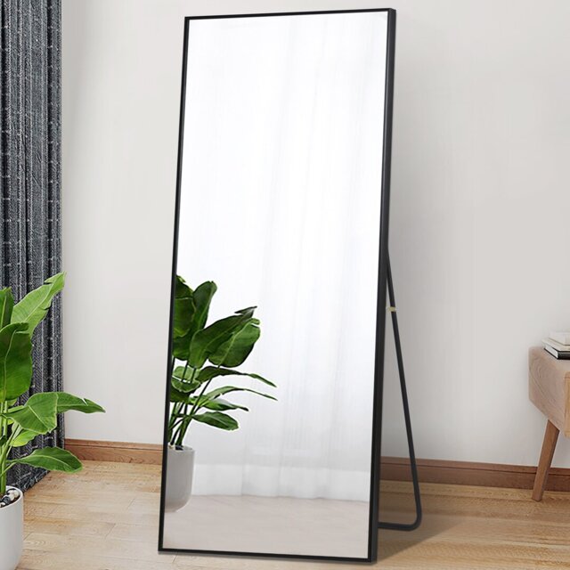 Full Length Standing Mirror, Modern Minimalist Style Floor Mirror Classical Metal Frame For Bedroom,Living Room