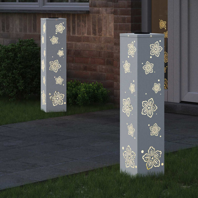 Solar Powered Steel Pathway Light