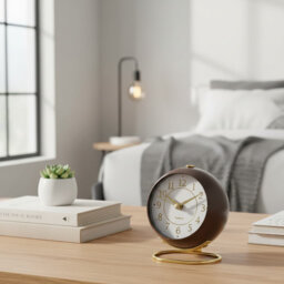 Analogue Metal Electric Alarm Tabletop Clock