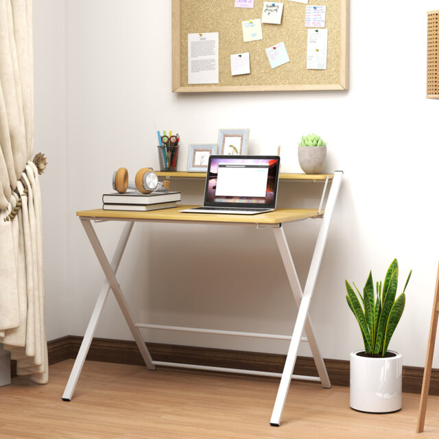 Annelieke 86Cm W Rectangle Writing Desk with Hutch