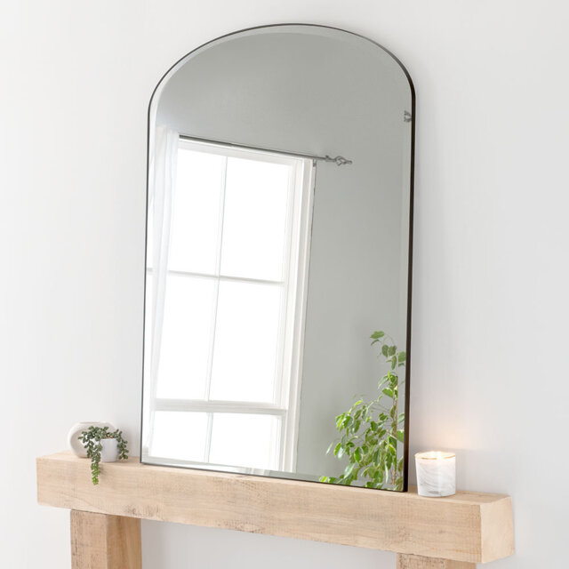 Tario Wood Flat Mirror