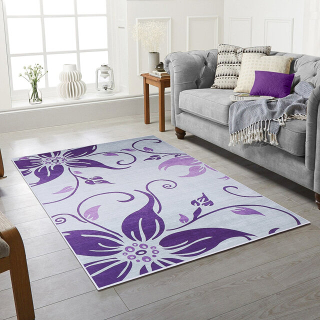 Amirr Floral Violet Area Rug