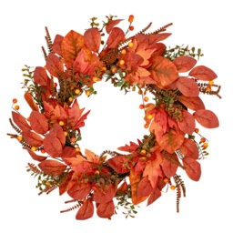 COPPER LEAF Faux 66cm Wreath