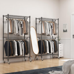Gerodi 90cm W Rolling Clothes Rack