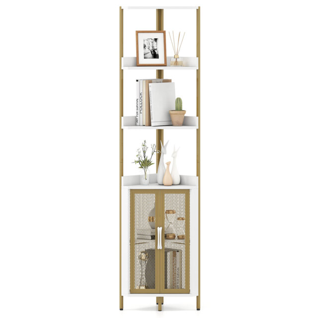 170cm H x 32cm W Metal Corner Bookcase