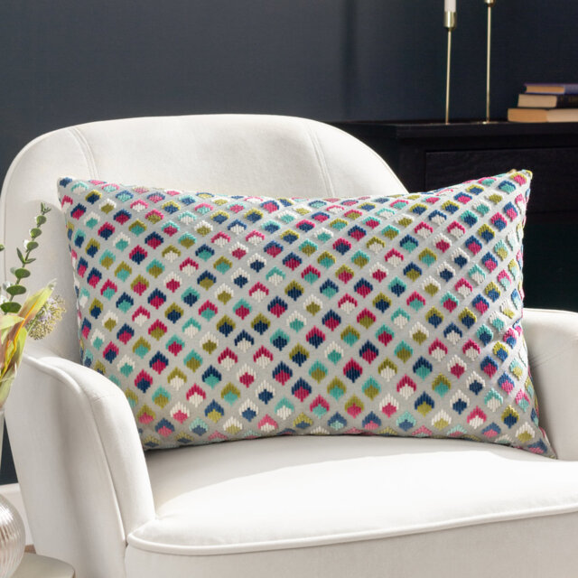 Pikus Geometric Rectangular Lumbar Cushion