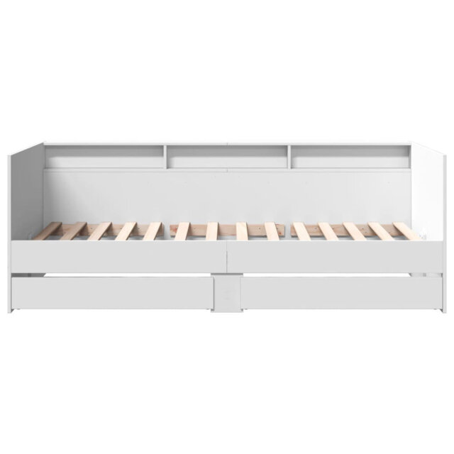 Angenie Daybed with Drawers without Mattress White 100x200 cm