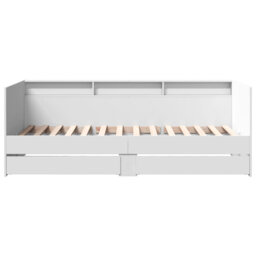 Angenie Daybed with Drawers without Mattress White 100x200 cm
