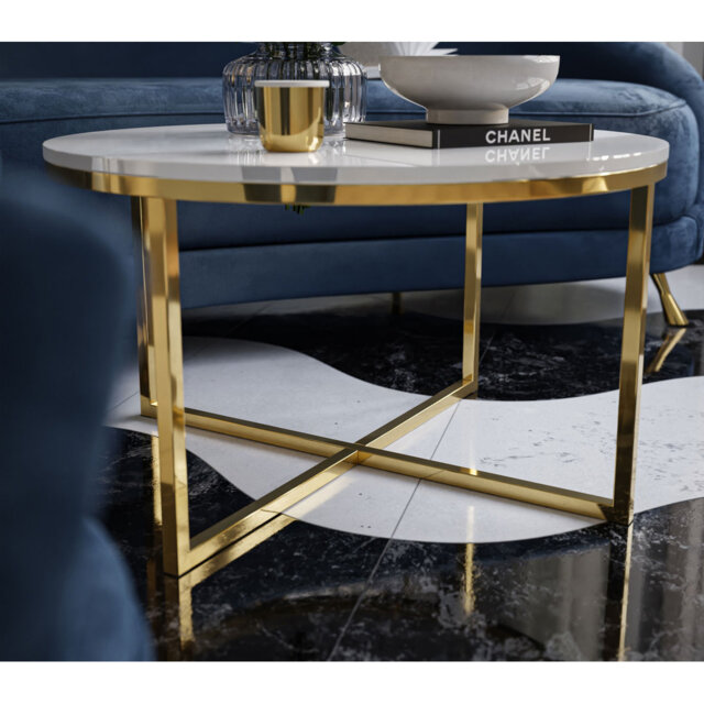 Swinyer Cross Legs Coffee Table