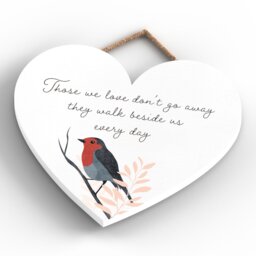 Robin Those We Love Don't Heart Wooden Wall Décor