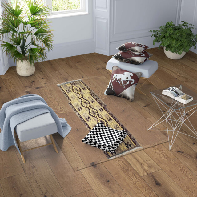 Rinehart Handmade Kilim Wool Yellow/Grey/Brown Rug