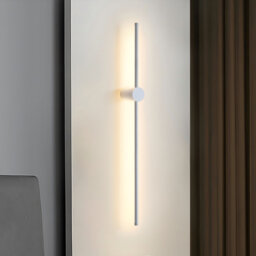 1-Light LED Wall Light White Flush Mounted Sconce