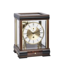 Analogue Beech Wood Mechanical Tabletop Clock in Walnut