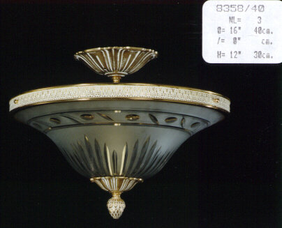 Derouen Glass Semi Flush Mount