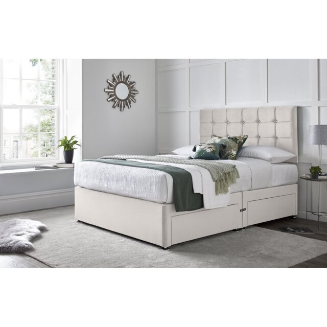"Preetam Divan Bed with 24"" Headboard on Struts"