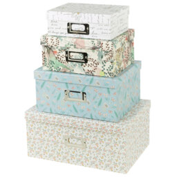 4 Piece Metal Decorative Box Set