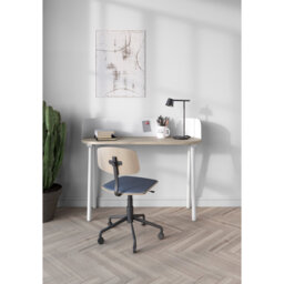 Eta Oval Solid Wood Base Writing Desk